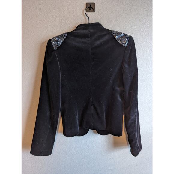 Vintage Nolan Miller the Dynasty Collection Blazer Size 6 Black Silver - Picture 5 of 5